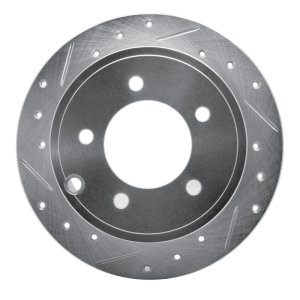 Chrysler 200 Brake Rotor (1) - Rear Left - R1 Concepts - Drilled & Slotted - Silver - `07-`17 Chrysler 200 Brake Rotor (1) - Rear Left - R1 Concepts - Drilled & Slotted - Silver - `07-`17